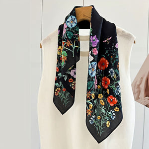 MaraSilk Pure Mulberry Silk Scarf - Square Double Crepe MS243