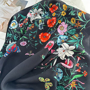 MaraSilk Pure Mulberry Silk Scarf - Square Double Crepe MS243