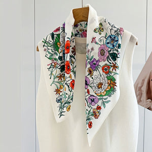 MaraSilk Pure Mulberry Silk Scarf - Square Double Crepe MS243