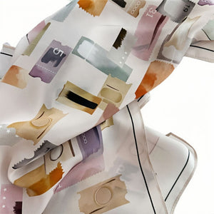 MaraSilk Pure Mulberry Silk Scarf - Square Double Crepe MS248