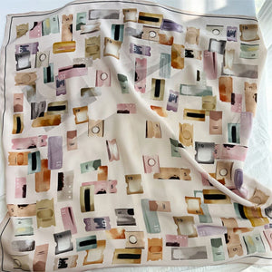 MaraSilk Pure Mulberry Silk Scarf - Square Double Crepe MS248