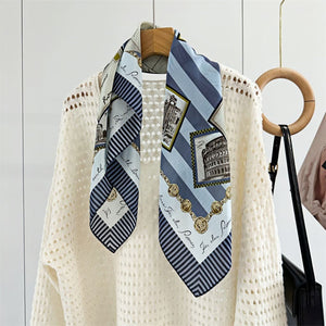 MaraSilk Pure Mulberry Silk Scarf - Square Double Crepe MS249