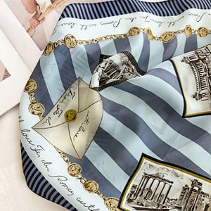 MaraSilk Pure Mulberry Silk Scarf - Square Double Crepe MS249