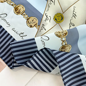 MaraSilk Pure Mulberry Silk Scarf - Square Double Crepe MS249