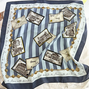 MaraSilk Pure Mulberry Silk Scarf - Square Double Crepe MS249