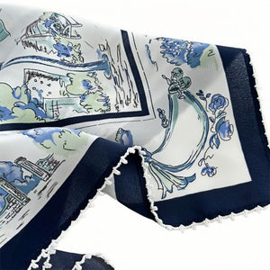 MaraSilk Pure Mulberry Silk Scarf - Square Double Crepe MS253