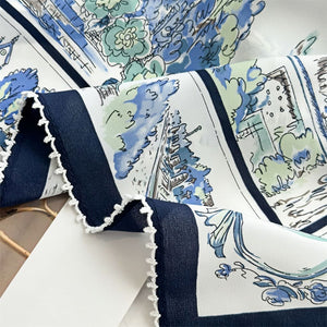 MaraSilk Pure Mulberry Silk Scarf - Square Double Crepe MS253