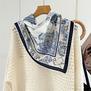 MaraSilk Pure Mulberry Silk Scarf - Square Double Crepe MS253