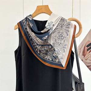 MaraSilk Pure Mulberry Silk Scarf - Square Double Crepe MS254