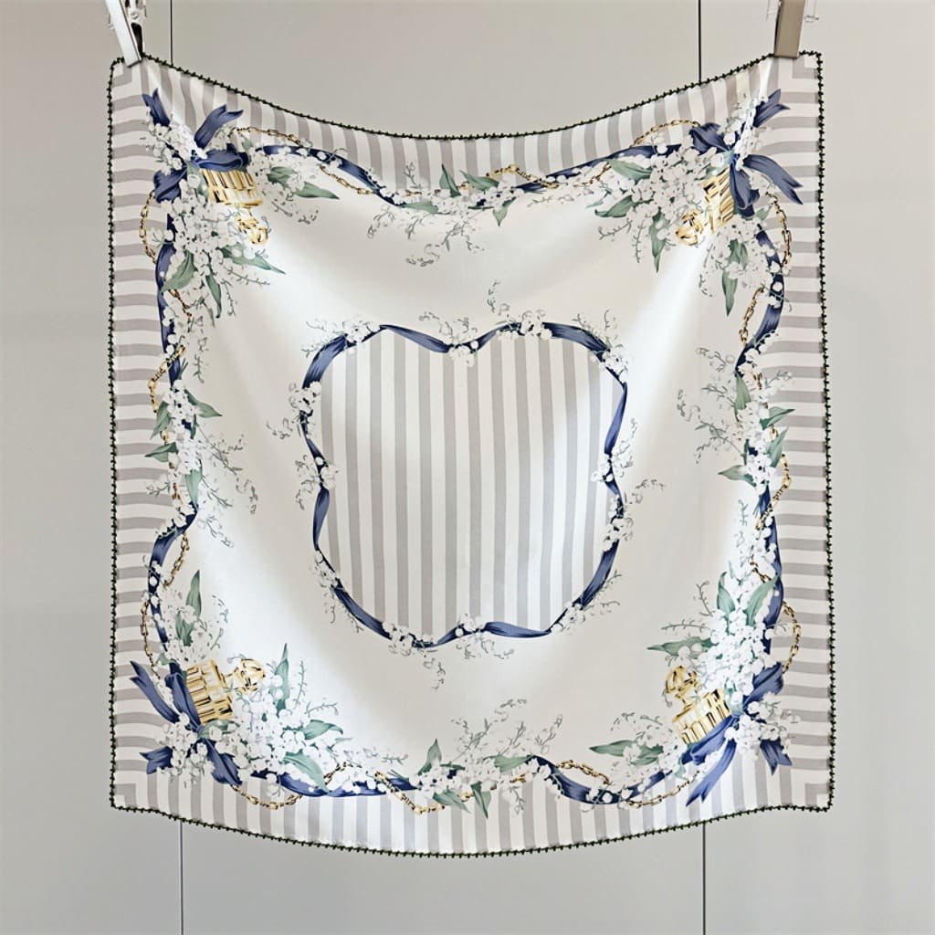 MaraSilk Pure Mulberry Silk Scarf - Square Double Crepe MS255