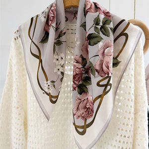 MaraSilk Pure Mulberry Silk Scarf - Square Double Crepe MS256