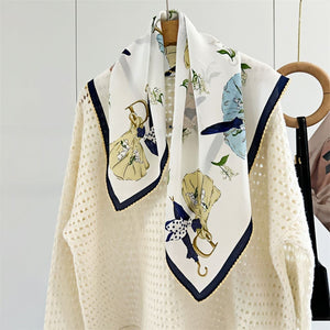 MaraSilk Pure Mulberry Silk Scarf - Square Double Crepe MS258 25" x 25" MS25801