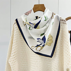 MaraSilk Pure Mulberry Silk Scarf - Square Double Crepe MS258