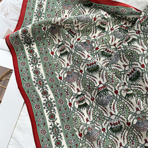 MaraSilk Pure Mulberry Silk Scarf - Square Double Crepe MS259