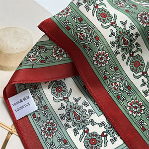 MaraSilk Pure Mulberry Silk Scarf - Square Double Crepe MS259