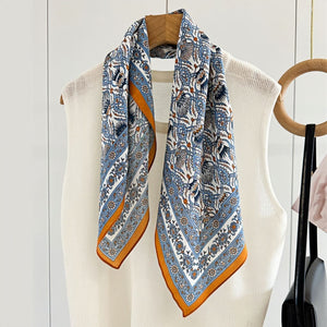 MaraSilk Pure Mulberry Silk Scarf - Square Double Crepe MS259