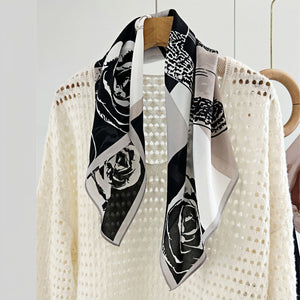 MaraSilk Pure Mulberry Silk Scarf - Square Double Crepe MS261