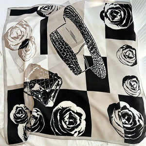 MaraSilk Pure Mulberry Silk Scarf - Square Double Crepe MS261