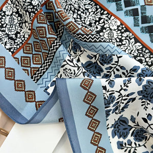 MaraSilk Pure Mulberry Silk Scarf - Square Double Crepe MS262