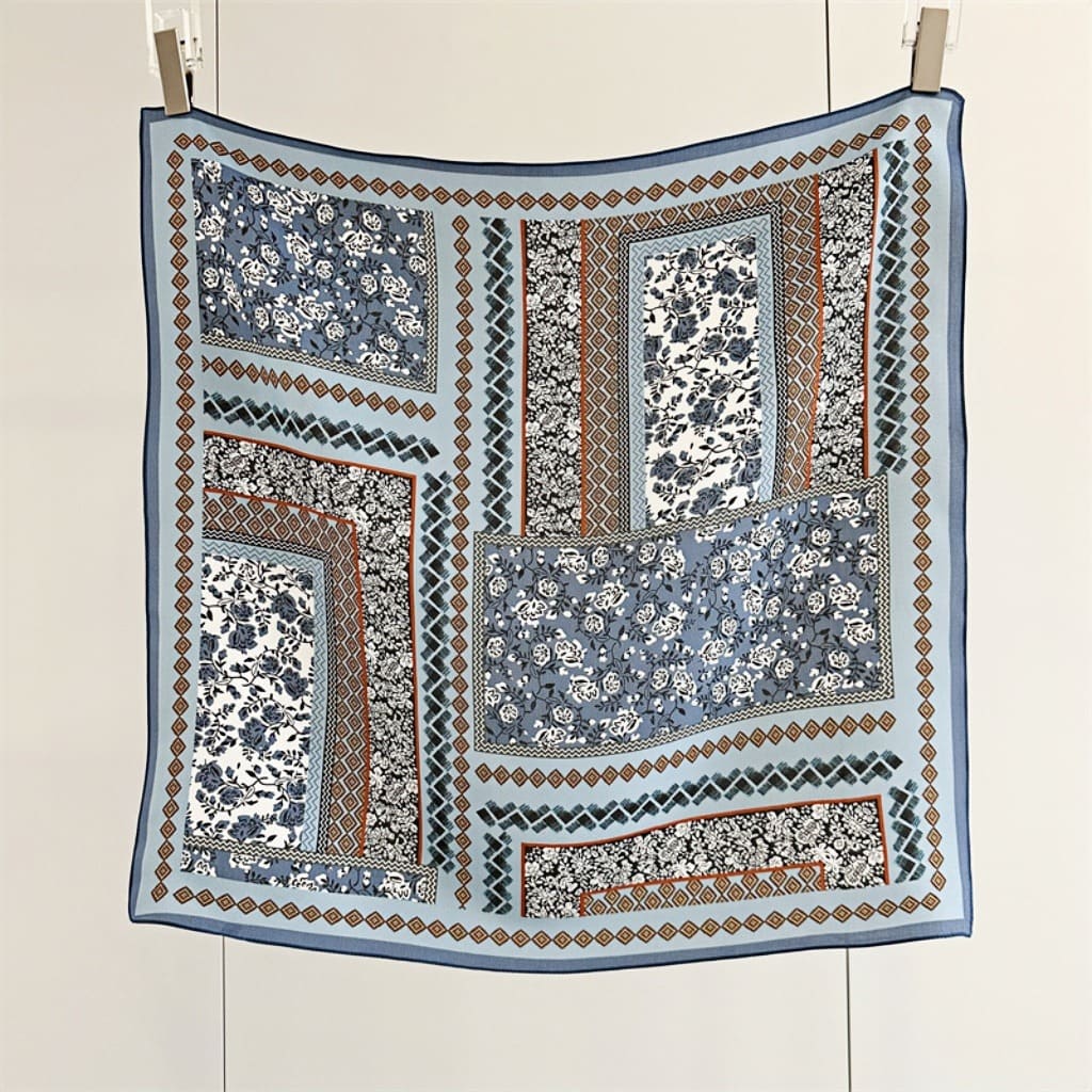 MaraSilk Pure Mulberry Silk Scarf - Square Double Crepe MS262