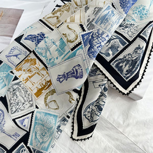 MaraSilk Pure Mulberry Silk Scarf - Square Double Crepe MS263