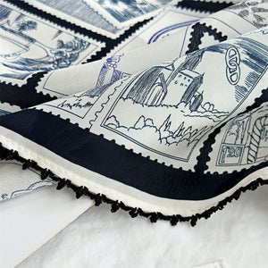 MaraSilk Pure Mulberry Silk Scarf - Square Double Crepe MS263