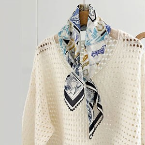 MaraSilk Pure Mulberry Silk Scarf - Square Double Crepe MS263