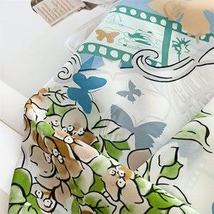 MaraSilk Pure Mulberry Silk Scarf - Square Double Crepe MS264