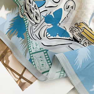 MaraSilk Pure Mulberry Silk Scarf - Square Double Crepe MS264