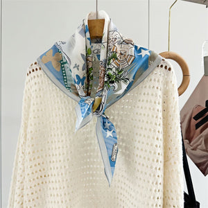 MaraSilk Pure Mulberry Silk Scarf - Square Double Crepe MS264 25" x 25" MS26401