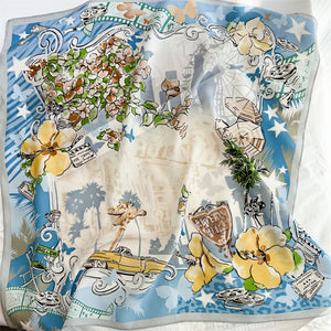 MaraSilk Pure Mulberry Silk Scarf - Square Double Crepe MS264