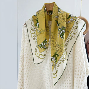 MaraSilk Pure Mulberry Silk Scarf - Square Double Crepe MS265