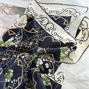 MaraSilk Pure Mulberry Silk Scarf - Square Double Crepe MS265