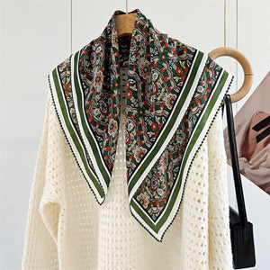 MaraSilk Pure Mulberry Silk Scarf - Square Double Crepe MS267