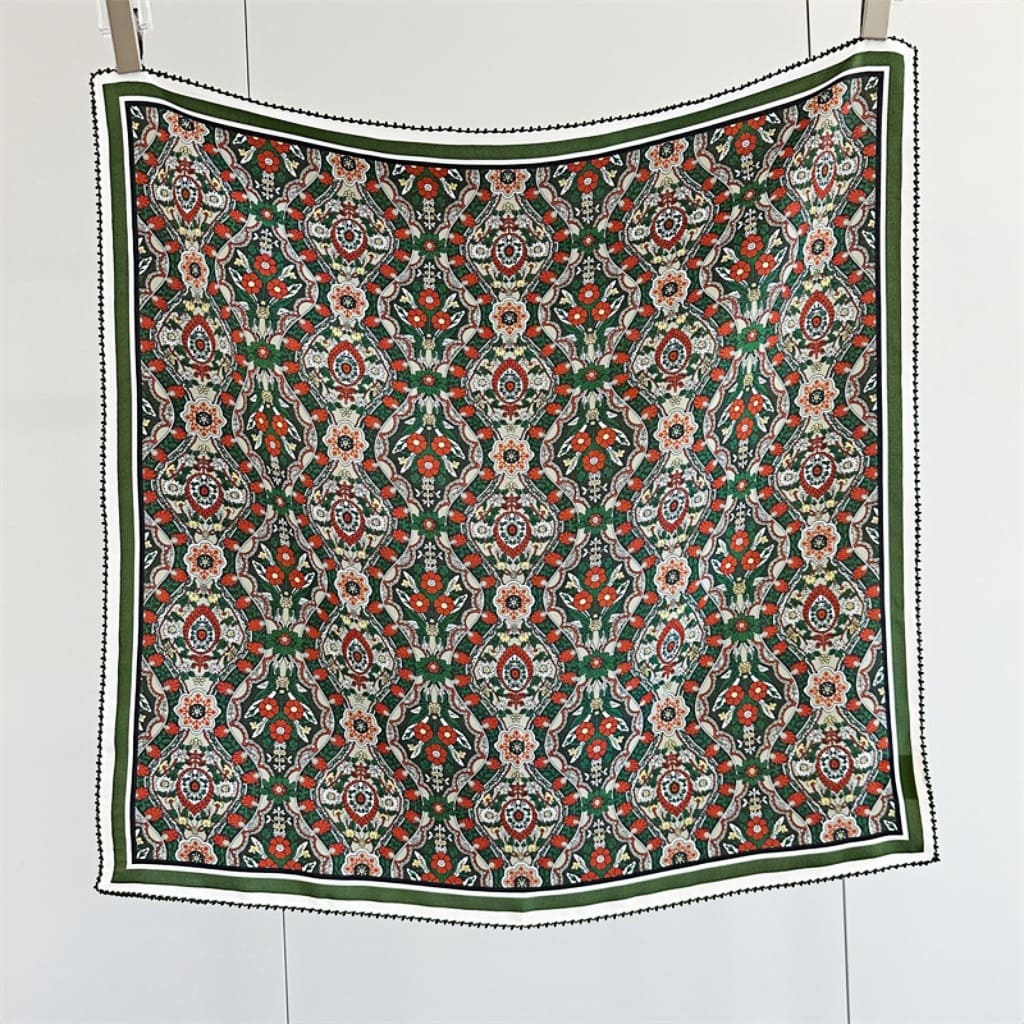 MaraSilk Pure Mulberry Silk Scarf - Square Double Crepe MS267