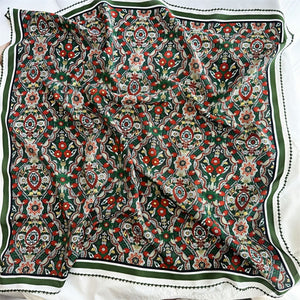 MaraSilk Pure Mulberry Silk Scarf - Square Double Crepe MS267