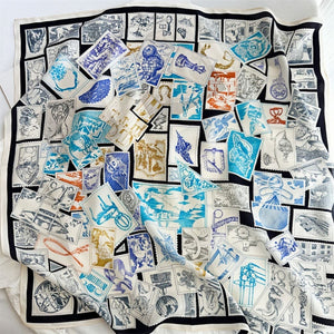 MaraSilk Pure Mulberry Silk Scarf - Square Double Crepe MS268