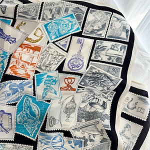 MaraSilk Pure Mulberry Silk Scarf - Square Double Crepe MS268