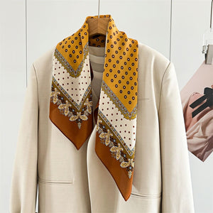 MaraSilk Pure Mulberry Silk Scarf - Square Double Crepe MS271