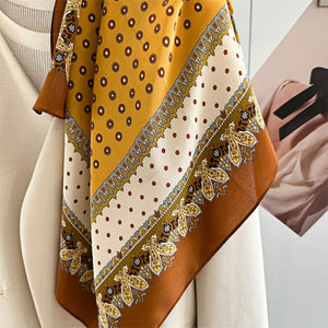 MaraSilk Pure Mulberry Silk Scarf - Square Double Crepe MS271