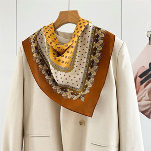 MaraSilk Pure Mulberry Silk Scarf - Square Double Crepe MS271