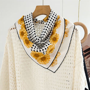 MaraSilk Pure Mulberry Silk Scarf - Square Double Crepe MS272