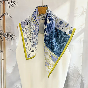 MaraSilk Pure Mulberry Silk Scarf - Square Double Crepe MS274