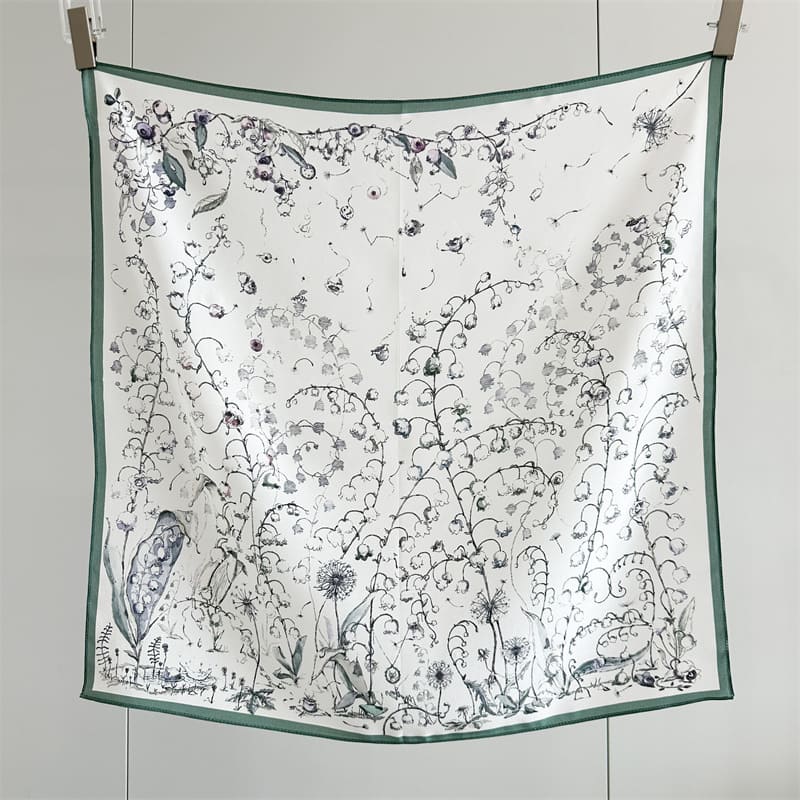 MaraSilk Pure Mulberry Silk Scarf - Square Double Crepe MS880 25" x 25" MS88001