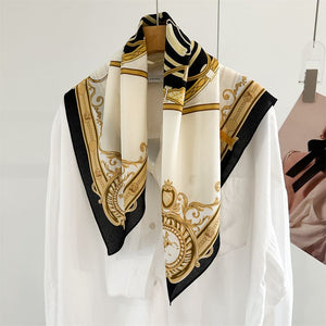 MaraSilk Pure Mulberry Silk Scarf - Square Double Crepe MS892