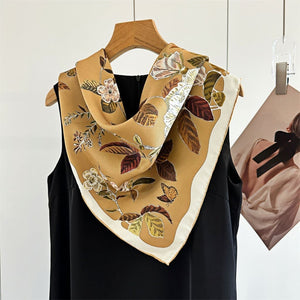 MaraSilk Pure Mulberry Silk Scarf - Square Italian Jacquard MS276