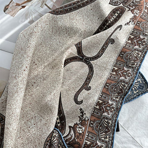 MaraSilk Pure Mulberry Silk Scarf - Square Italian Jacquard MS276