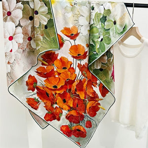 MaraSilk Pure Mulberry Silk Scarf - Square Jacquard MS468 41" x 41" MS46801