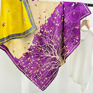 MaraSilk Pure Mulberry Silk Scarf - Square Jacquard MS468 41" x 41" MS46810