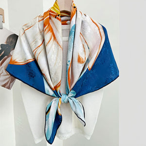 MaraSilk Pure Mulberry Silk Scarf - Square Jacquard MS468